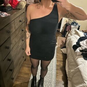 Rachel Pally Black One-Shoulder Dress